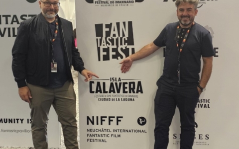 Daniel Fumero y Ramón González Trujillo, directores del Festival Isla Calavera, en Cannes
