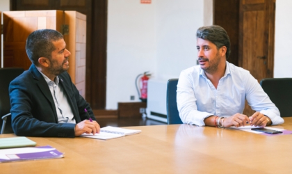 El rector Francisco García y el alcalde Luis Yeray Gutiérrez, en una imagen de archivo
