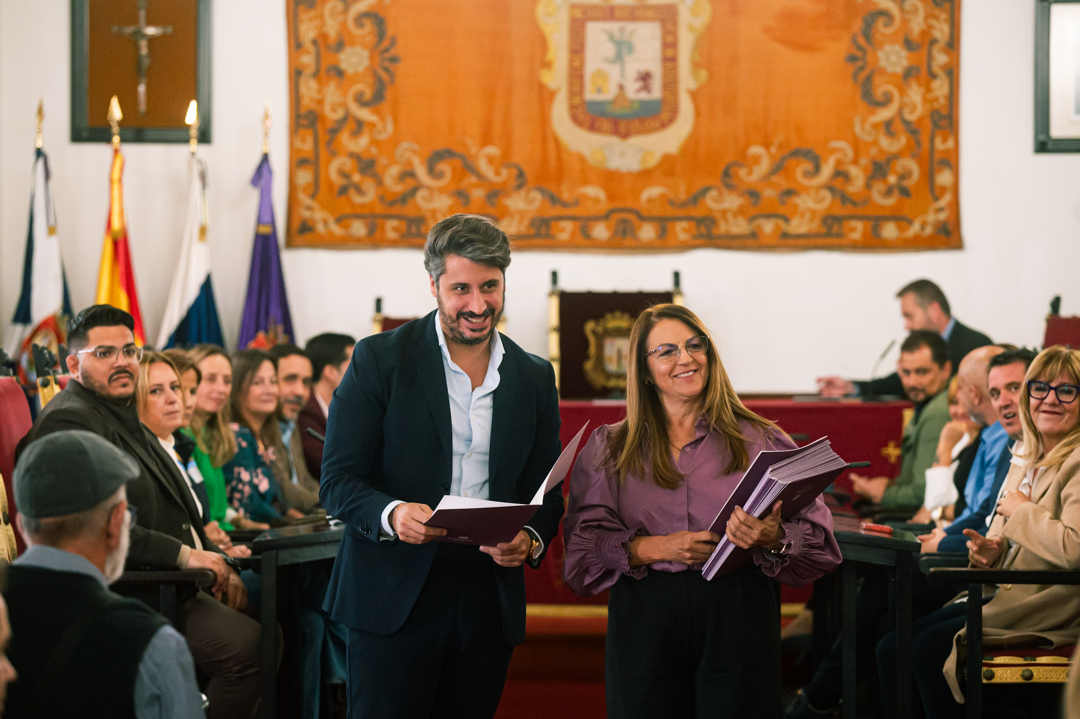 Archivo_Luis Yeray Gutiérrez y María Cruz en un acto con entidades sociales