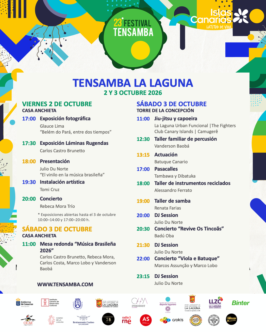 Tensamba 2 y 3 octubre